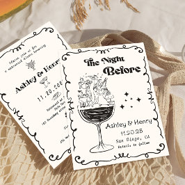 Whimsical Hand Getekende Quirkye De Nacht Voor Kaart