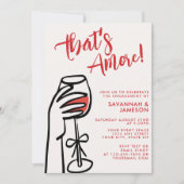 Whimsical Hand Getekende That's Amore Verloving Fe Kaart (Voorkant)