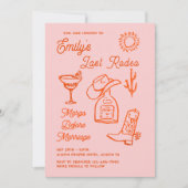 Whimsical Hand Getekende Westerse Bachelorette Fee Kaart (Voorkant)