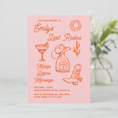 Whimsical Hand Getekende Westerse Bachelorette Fee Kaart (Staand voorkant)