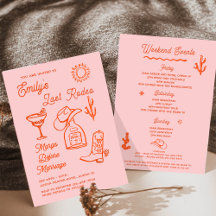 Whimsical Hand Getekende Westerse Bachelorette Fee