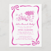 Whimsical Hand getrokken Baby shower Brunch Briefk Briefkaart (Voorkant)