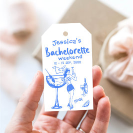 Whimsical Hand getrokken Bachelorette Party Weeken Cadeaulabel