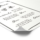 Whimsical Hand getrokken Bar Menu Poster (Hoek)