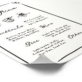 Whimsical Hand getrokken Bar Menu Poster (Hoek)