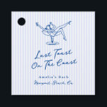 Whimsical Hand Getrokken Blauw Laatste Toast aan d Bedankjes Labels<br><div class="desc">Dit schattige ontwerp is voorzien van handgetekende elementen en een grillige,  gedurfde tekst.</div>