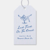 Whimsical Hand Getrokken Blauw Laatste Toast aan d Cadeaulabel (Voorkant)