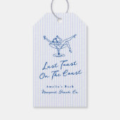 Whimsical Hand Getrokken Blauw Laatste Toast aan d Cadeaulabel (Achterkant)