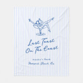 Whimsical Hand Getrokken Blauw Laatste Toast aan d Fleece Deken (Voorkant)