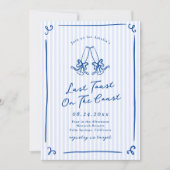 Whimsical Hand Getrokken Blauw Laatste Toast aan d Kaart (Voorkant)