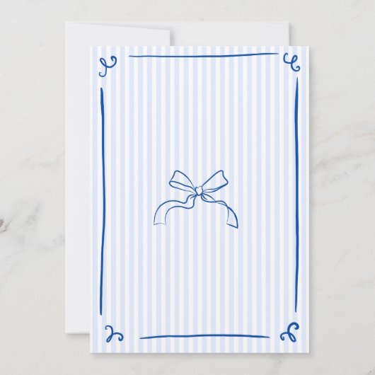 Whimsical Hand Getrokken Blauw Laatste Toast aan d Kaart (Achterkant)