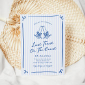 Whimsical Hand Getrokken Blauw Laatste Toast aan d Kaart