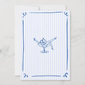 Whimsical Hand Getrokken Blauw Laatste Toast aan d Kaart (Achterkant)