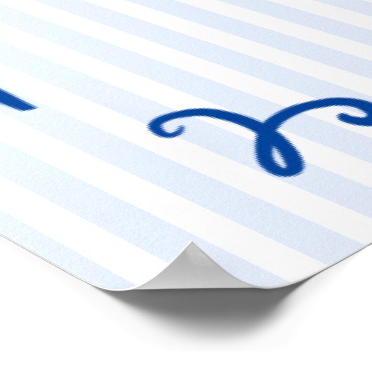 Whimsical Hand Getrokken Blauw Laatste Toast aan d Poster (Hoek)