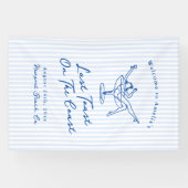 Whimsical Hand Getrokken Blauw Laatste Toast aan d Spandoek (Horizontaal)