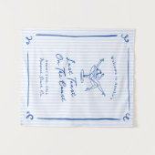 Whimsical Hand Getrokken Blauw Laatste Toast aan d Wandkleed (Voorkant (horizontaal))