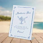 Whimsical Hand Getrokken Blauw Laatste Toast Marti Reclamebord Met Voetstuk<br><div class="desc">Dit schattige ontwerp is voorzien van handgetekende elementen en een grillige,  gedurfde tekst.</div>