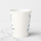 Whimsical Hand getrokken Blauwe Bachelorette Papieren Bekers (Rechts)