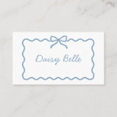 Whimsical Hand getrokken Blauwe Trouwtafel Place C Plaatskaartje (Voorkant)