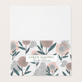 Whimsical Hand Getrokken Bloemen Doula Verloskundi Visitekaartje (Buitenkant ongevouwen)