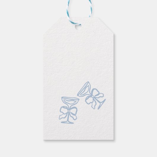 Whimsical Hand getrokken bloemenvrijgezellenfeest Cadeaulabel (Achterkant)