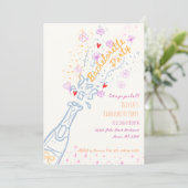 Whimsical Hand getrokken bloemenvrijgezellenfeest Kaart (Staand voorkant)