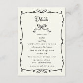 Whimsical Hand Getrokken Bogen Huwelijksreceptie Informatiekaartje (Voorkant)