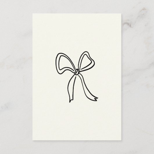 Whimsical Hand Getrokken Bogen Huwelijksreceptie Informatiekaartje (Achterkant)