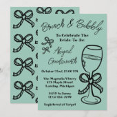 Whimsical Hand getrokken boog bruids douche uitnod Kaart (Voorkant / Achterkant)