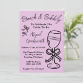 Whimsical Hand getrokken boog bruids douche uitnod Kaart (Staand voorkant)