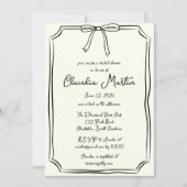 Whimsical Hand getrokken boog bruids douche uitnod Kaart (Voorkant)