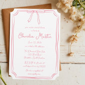 Whimsical Hand getrokken boog bruids douche uitnod Kaart