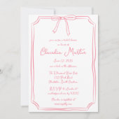 Whimsical Hand getrokken boog bruids douche uitnod Kaart (Voorkant)