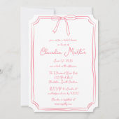 Whimsical Hand getrokken boog bruids douche uitnod Kaart (Voorkant)