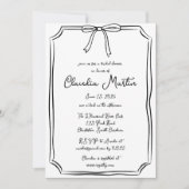 Whimsical Hand getrokken boog bruids douche uitnod Kaart (Voorkant)