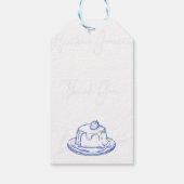 Whimsical hand getrokken boog bruids thee partij g cadeaulabel (Achterkant)