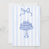 Whimsical hand getrokken boog bruids thee partij kaart (Achterkant)