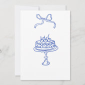 Whimsical hand getrokken boog bruids thee partij kaart (Achterkant)