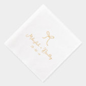 Whimsical Hand getrokken boog gepersonaliseerde br Folie Servetten (Rechts)