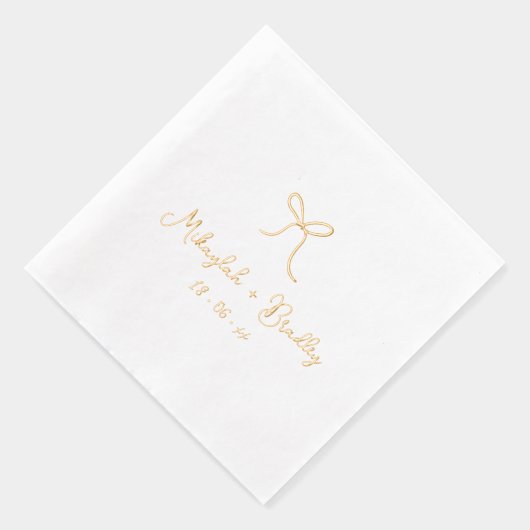 Whimsical Hand getrokken boog gepersonaliseerde br Folie Servetten (Rechts)