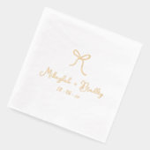 Whimsical Hand getrokken boog gepersonaliseerde br Folie Servetten (Links)