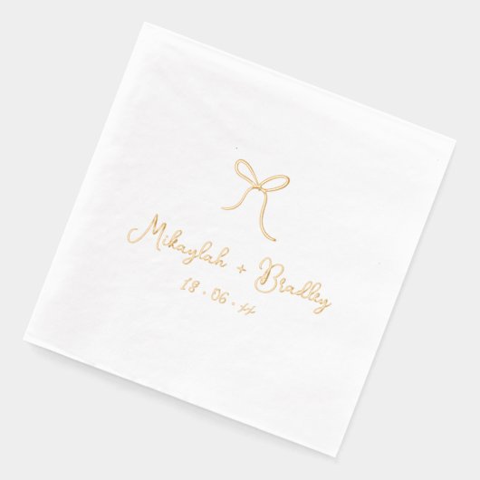 Whimsical Hand getrokken boog gepersonaliseerde br Folie Servetten (Links)