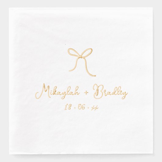 Whimsical Hand getrokken boog gepersonaliseerde br Folie Servetten (Voorkant)