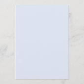 Whimsical Hand getrokken boog Girly Coquette blauw Menu (Achterkant)