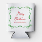 Whimsical Hand getrokken boog kerstcadeau Blikjeskoeler (Voorkant)