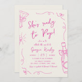 Whimsical Hand getrokken boog klaar om Pop Baby sh Kaart (Voorkant / Achterkant)