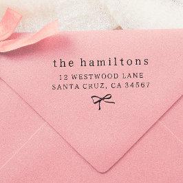 Whimsical Hand getrokken boog minimalistische fami Zelfinktende Stempel