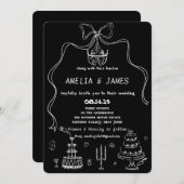 Whimsical Hand getrokken boog tekenen eigenzinnige Kaart (Voorkant / Achterkant)