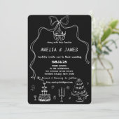 Whimsical Hand getrokken boog tekenen eigenzinnige Kaart (Staand voorkant)