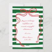 Whimsical Hand-getrokken Bow Lijst Foto Kerst Feestdagenkaart (Achterkant)